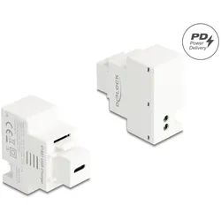 DELOCK Keystone Modul mit USB-C Ladebuchse PD 20W weiß