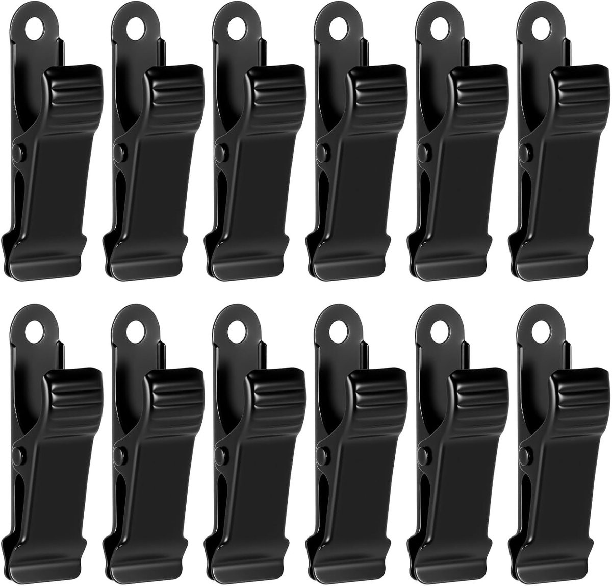 12 stuks Zwarte Metalen Krokodillenklemmen 1/2 inch Veerklemmen voor Foto's en Gordijnen