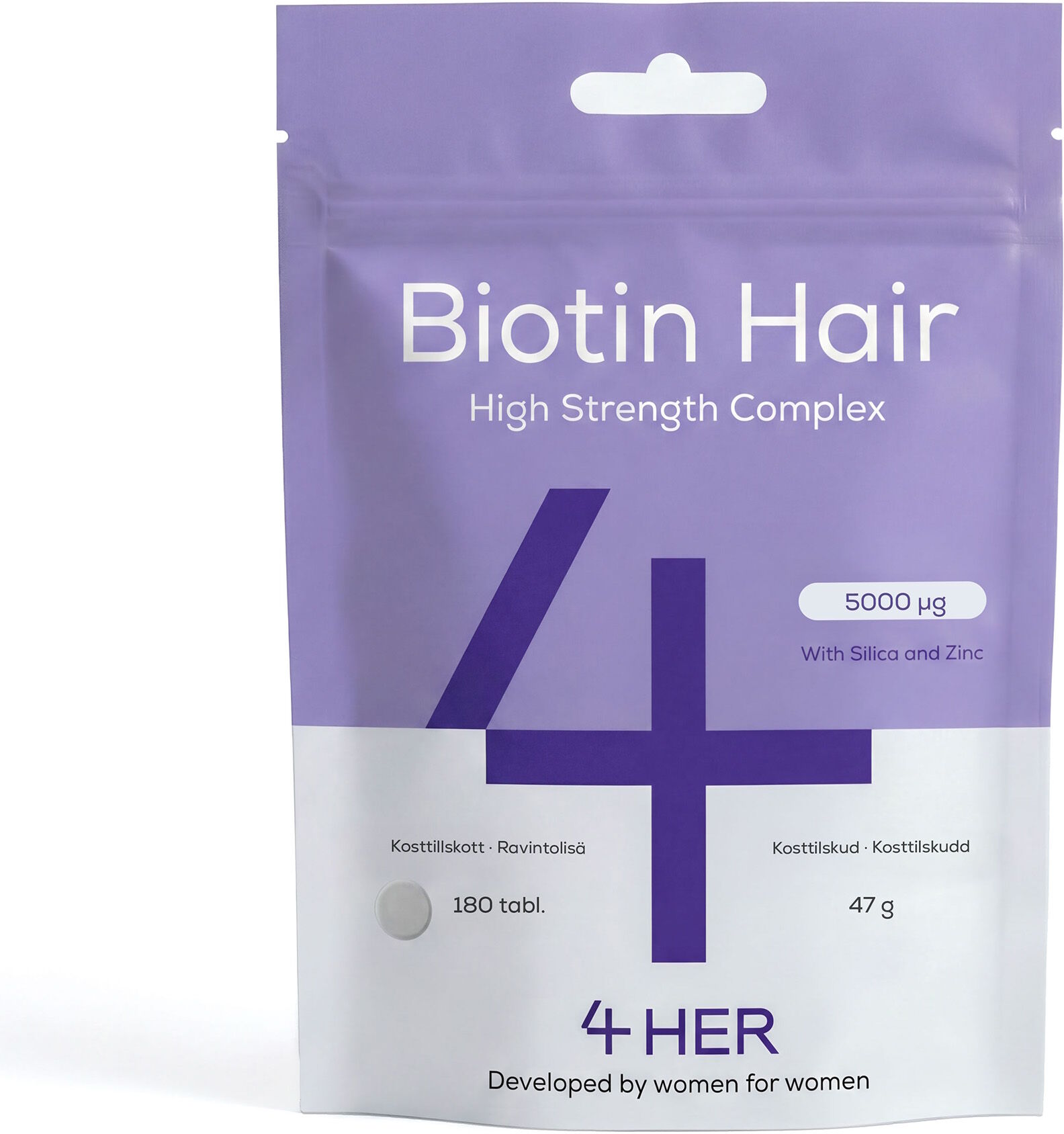 4 Him & Her 4 HER Biotin Hair bio tin & selen Kosttilskud 180 g