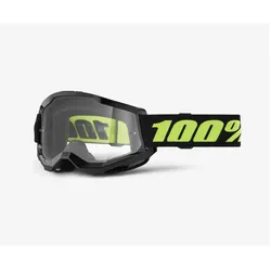 100%, Unisex, Sportbrille, STRATA 2 Goggle Solar Eclipse - Clear Lens (black/yellow fluo, Clear, Schwarz/Gelb Fluoreszierend, Solar Eclipse, Clear), Gelb