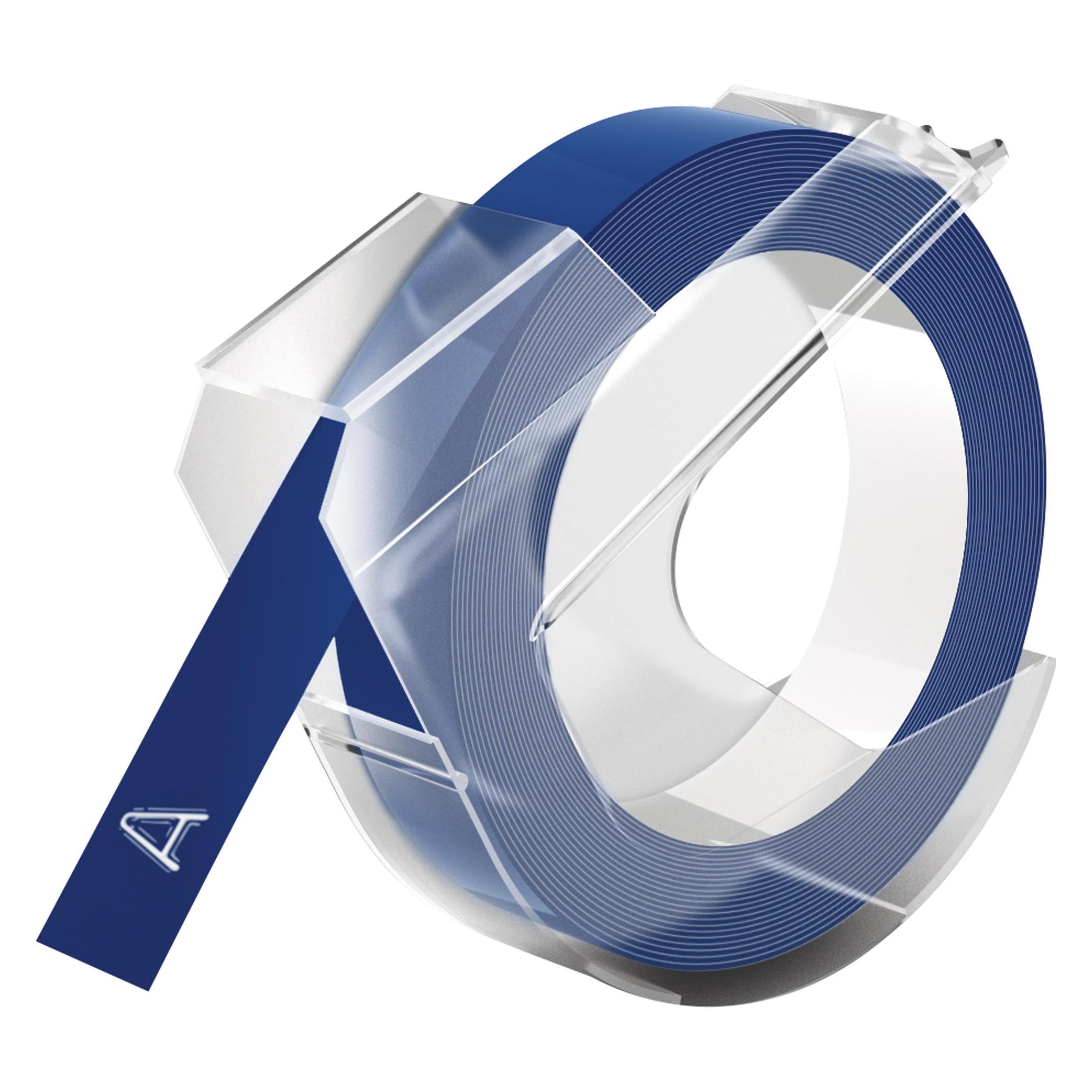 Dymo Prägeband 520106 (0.90 cm, Weiss, Blau) (520106)