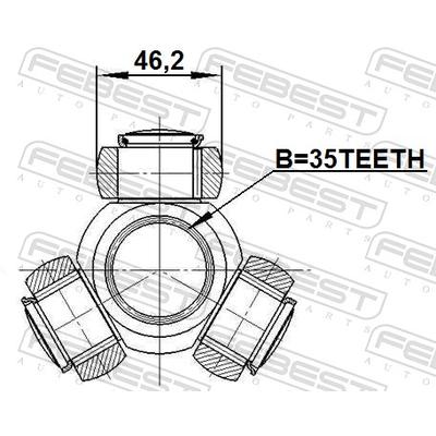 FEBEST Tripodestern, Antriebswelle 2216mq4 für HYUNDAI