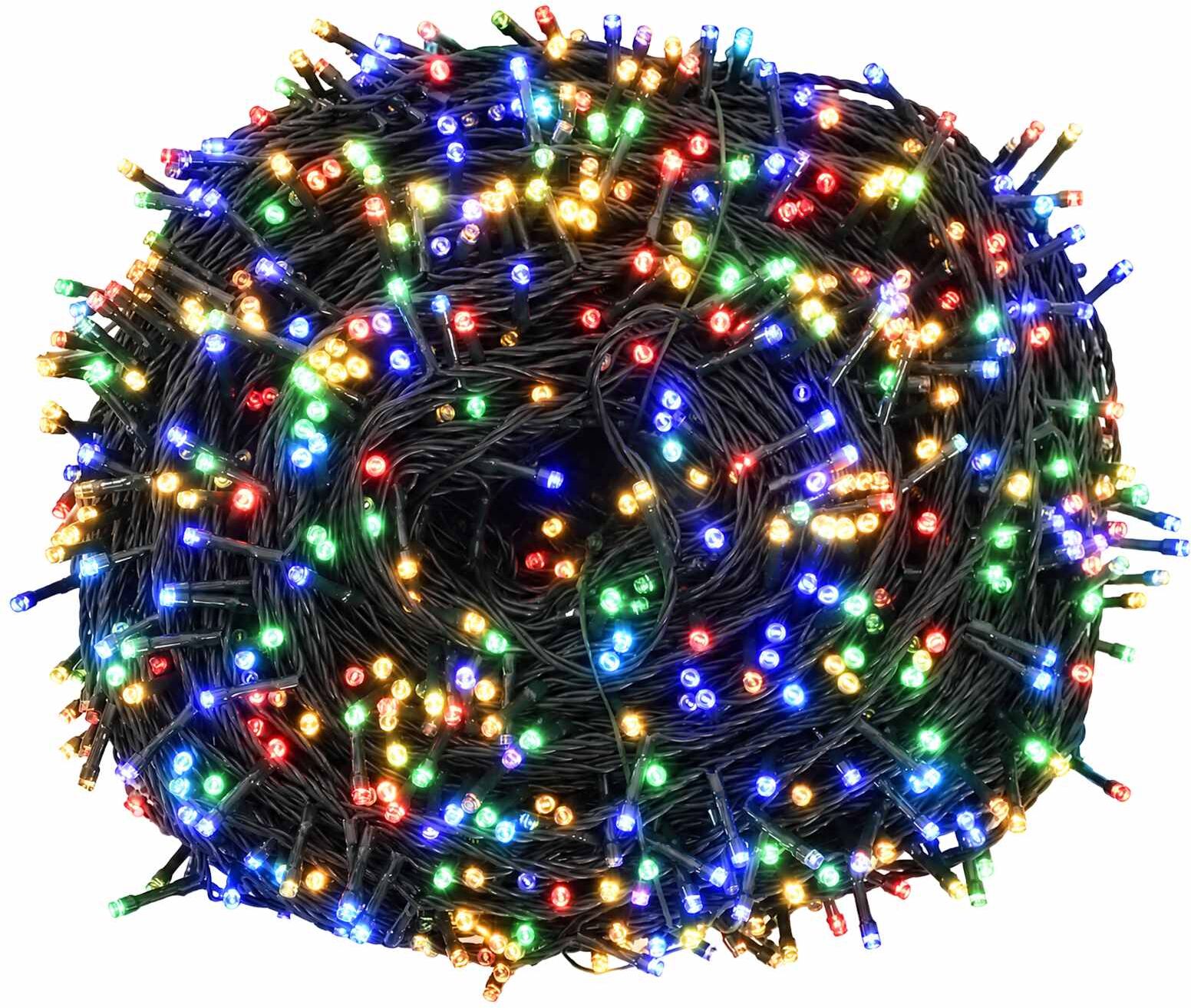 vidaXL Guirlande lumineuse de Noël bicolore 400 LED Multicolore 40 m