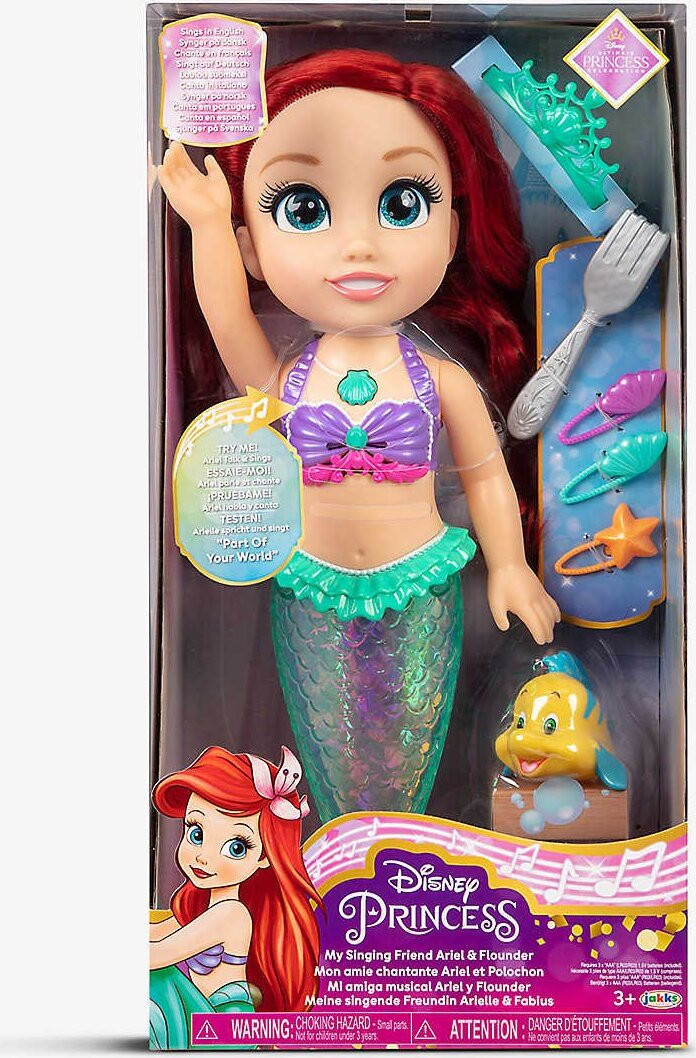 Jakks Pacific Arielle de Kleine Zeemeermin Ariel Zingevogel, 38 cm, meerkleurig