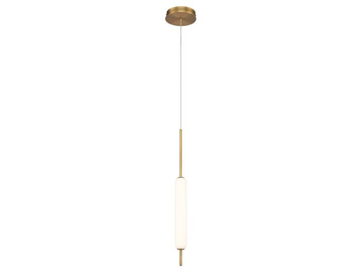 Suspension Acier, Verre Blanc Or Brossé