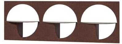 Touch Of Class Metal Corydon Horizontal Three Wall Shelf , Bronze