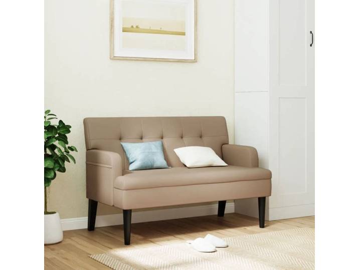 Automne/hiver  Brun Banc avec dossier cappuccino 112x65 5x75cm similicuir - Hauteur:75cm DEC7489168