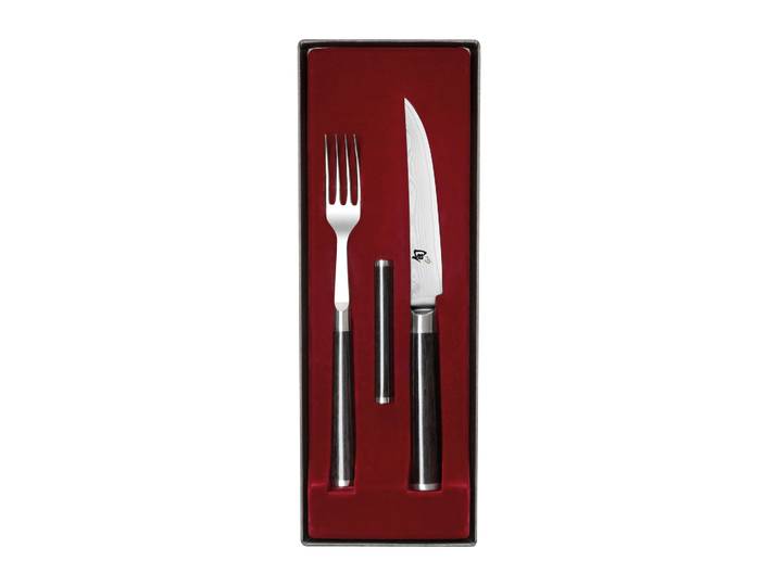 KAI Kai Shun Classic mes & vork set Chroom-zwart