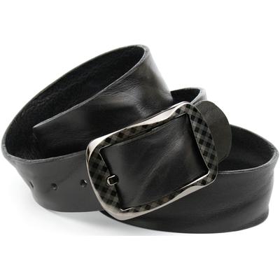 Ledergürtel ANTHONI CROWN, Damen, Gr. 90, schwarz, Leder, genarbt, unifarben, Gürtel Ledergürtel, Schließe mit Muster