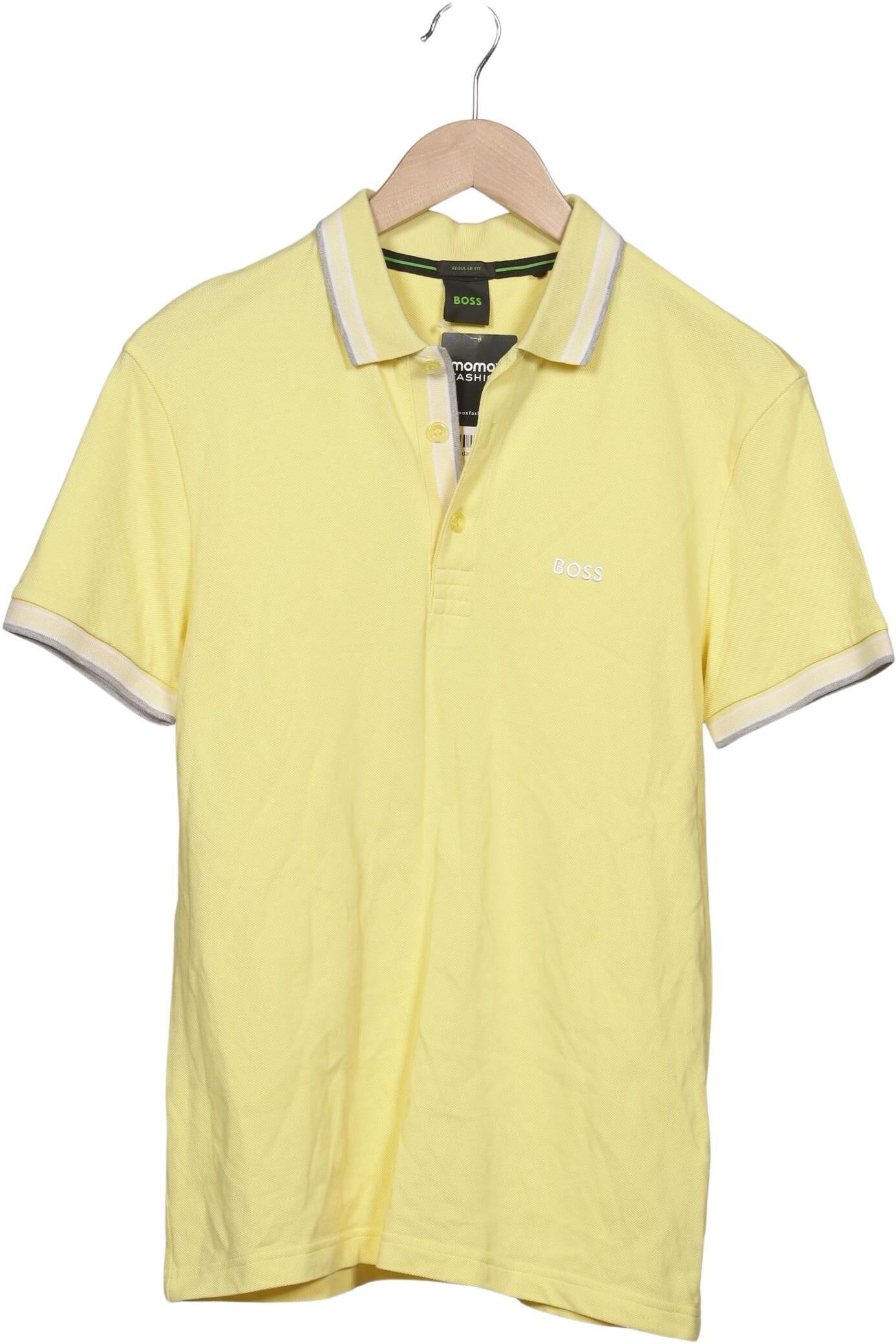 Boss Green Herren Poloshirt, Gelb, Gr. S, Baumwolle - Second Hand