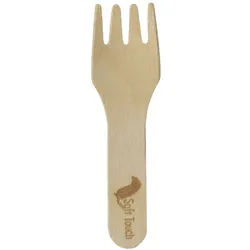 MONOUSO - Mini Holzgabel “Soft” 7,5cm (100 Stück)