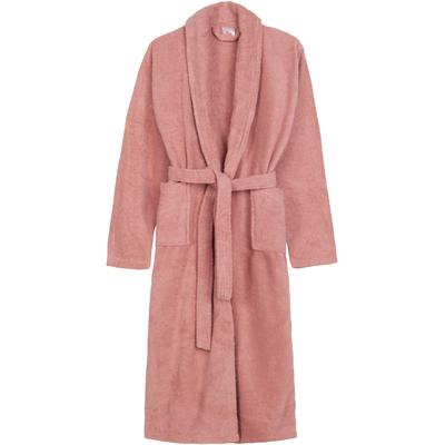 Unisex-Bademantel HIP "Hip Bathrobe uni - Blue" Gr. XL, rosa (hellrosa), L:117cm, Walkfrottee, Hausmäntel, Schalkragen, Gürtel, Taschen, Baumwolle, Frottee, Weich