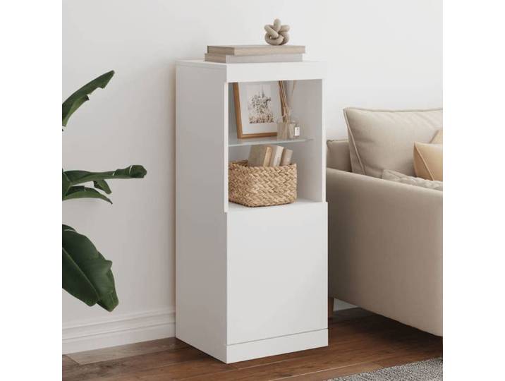 Buffet à LED-Meuble de rangement avec lumières LED blanc 41x37x100 cm 218752