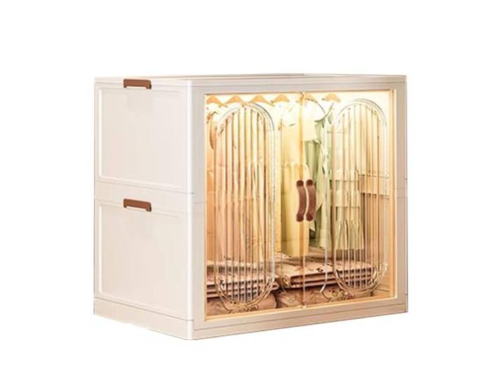 JHGFVDX Klappbarer Kleiderschrank, Material mit Universalrädern und Magnetverschluss, Mit kombinierbaren(75 * 49 * 84.5cm)
