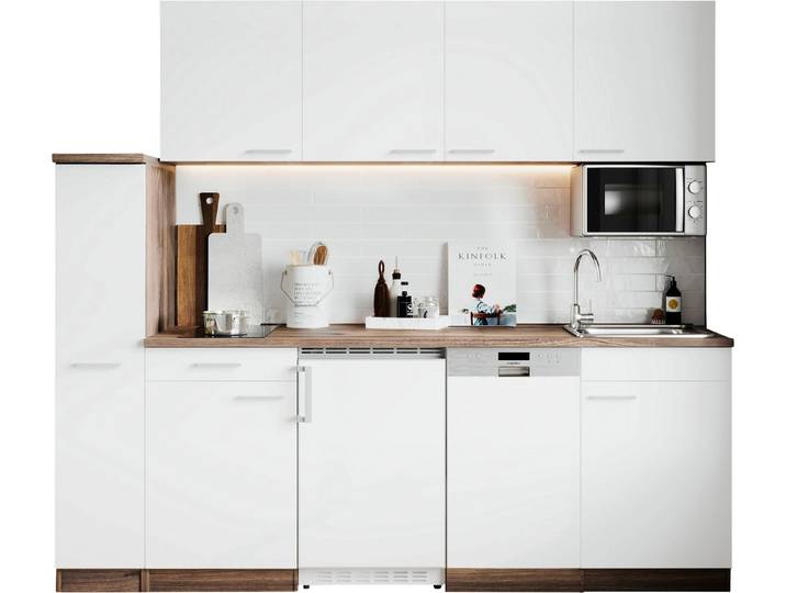 RESPEKTA Küche Oliver, Breite 225 cm, wechselseitig aufbaubar