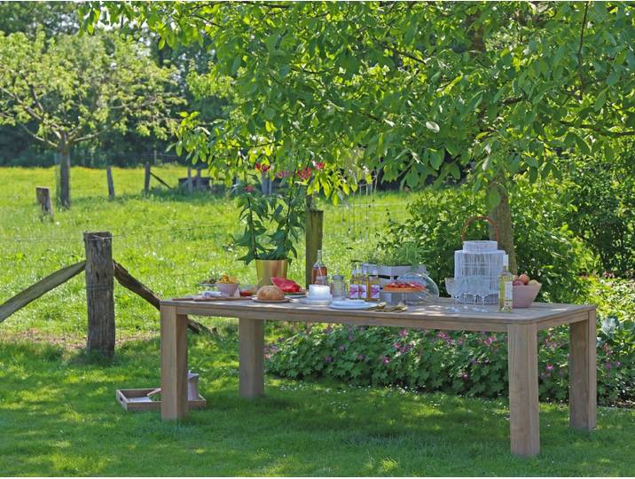 Tuin eettafel ROUGH Rechthoekig Tuintafel Teakhout