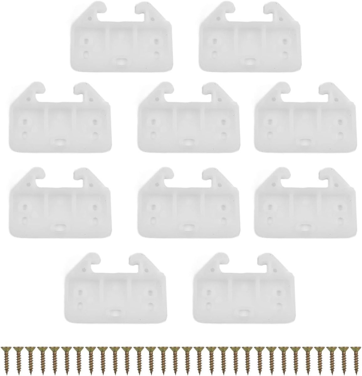 Set van 10 witte ladegeleiders van sterk kunststof voor het repareren van meubels