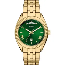 Fossil Quarz / 3 Zeiger DAY-Datum Campbell FS6142 - grün,goldfarben - 42mm
