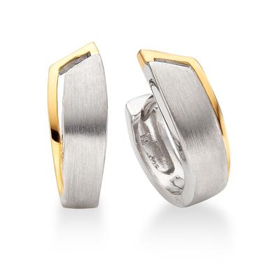 Paar Creolen BRUNO BANANI "Schmuck Geschenk Silber 925 Ohrschmuck Ohrringe", gold (silberfarben, gelbgoldfarben), Ohrringe, Damen, 16mm, Silber 925 (Sterlingsilber)