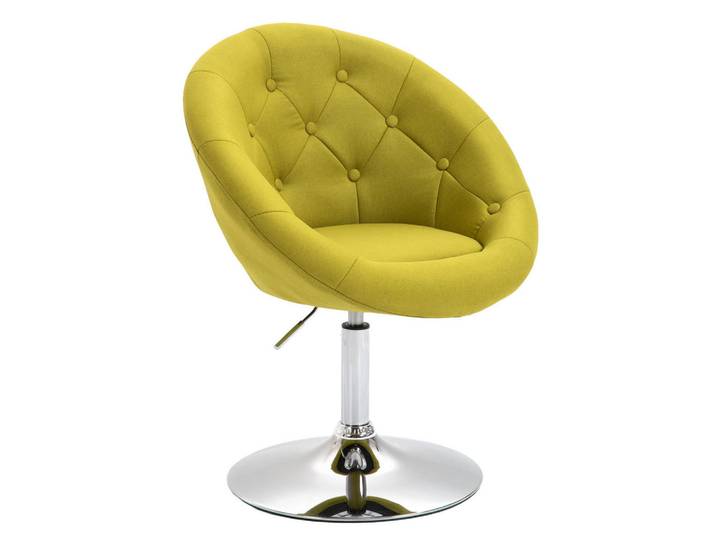 Svita Cocktailsessel Havanna Stoffbezug Limettengrün, Gelb, Rund, 62x88x58 cm, Wohnzimmer, Sessel, Polstersessel