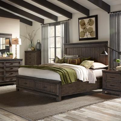 Liberty Furniture Thornwood Hills Storage Bed, Dresser & Mirror, Chest, Night Stand - King or Queen