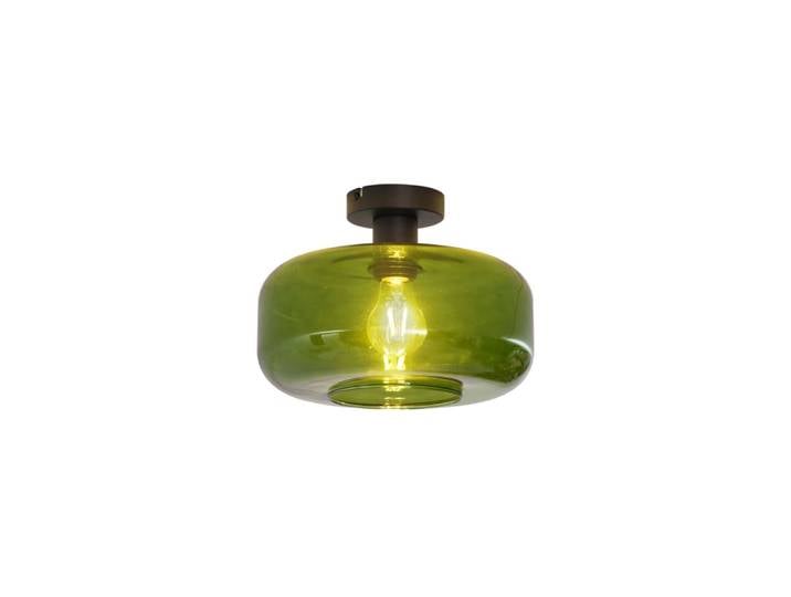 Plafonnier rétro noir verre vert