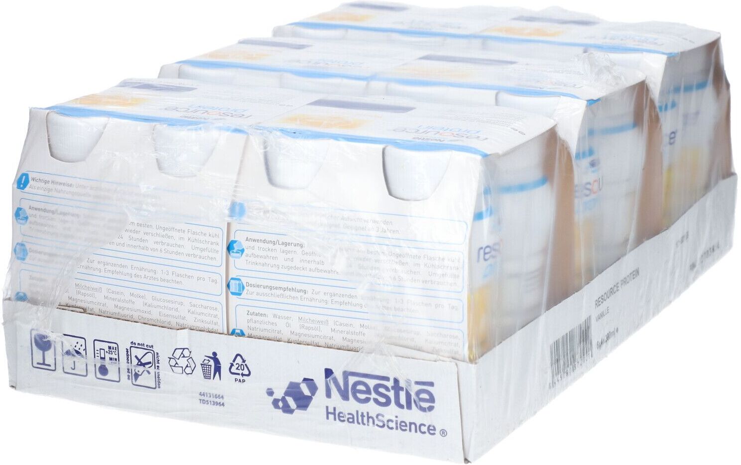 Nestle Resource Protein Drink Vanille 6x4x200 ml Flüssigkeit