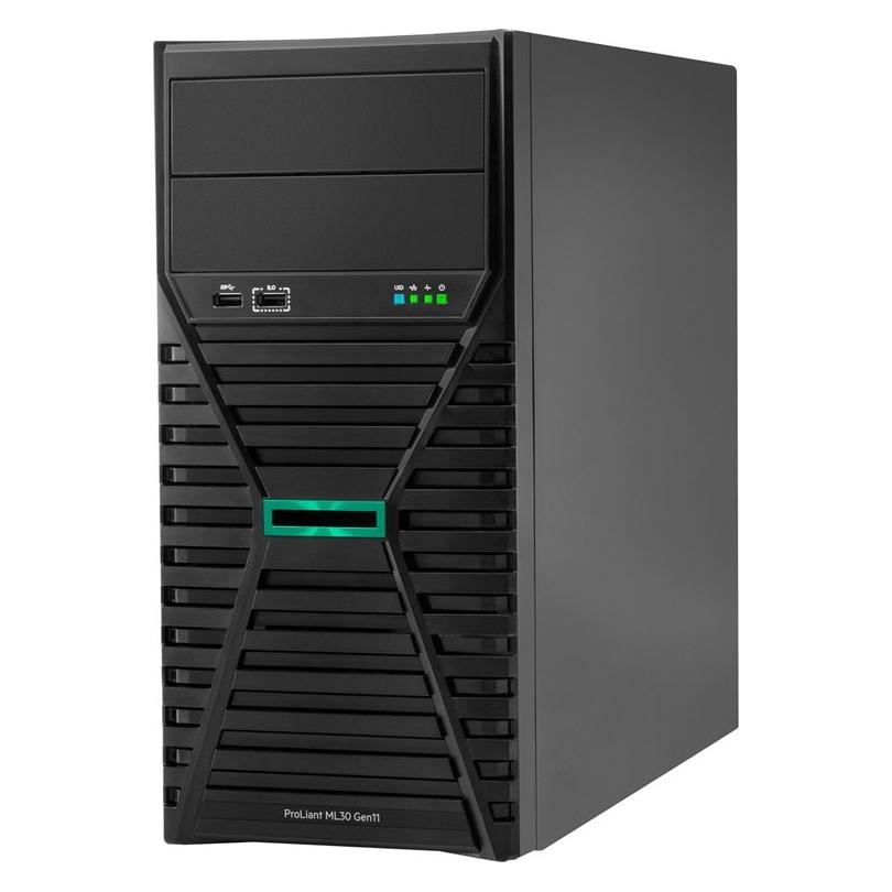 HPE ProLiant ML30 Gen11 6333P 3.1GHz 6c 1P 1x32GB-U 8SFF MR216i-p 2x480GB SSD 2x1000W PS EU Server (32 GB, Tower Server) (P87458-425)