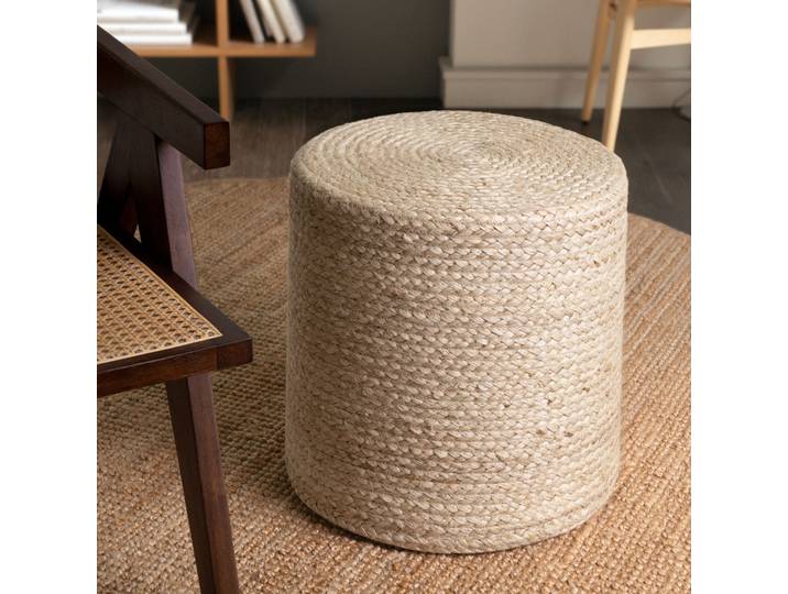 Pouf HANSE HOME Looma, Jute , beige (naturelfenbein), B:40cm H:40cm, Obermaterial: 100% Jute, Poufs, Pouf