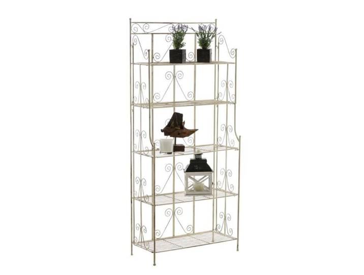 Etagère - CLP - Ciara - Fer forgé - Crème antique - 173 cm - Pliable