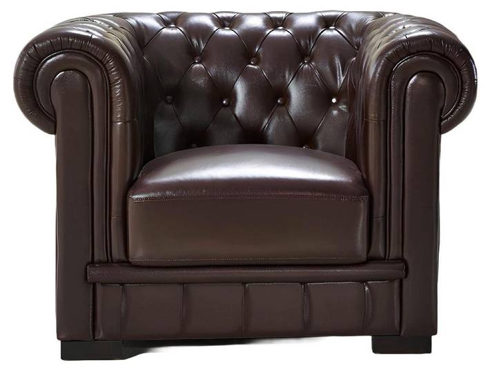 Xlmoebel Chesterfield-Sessel Ledersessel im Chesterfield-Design mit hochwertigem Bezug (Sessel), Hergestellt in Europa