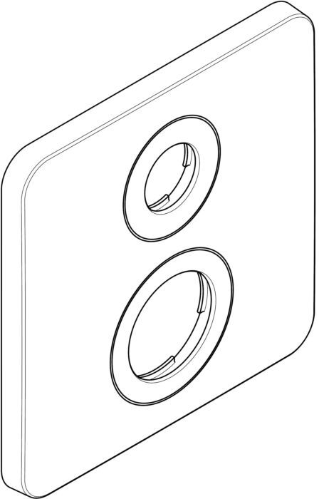 Hansgrohe Vierkantrosette Axor Citterio M 98969000 Wannenmischer Unterputz chrom