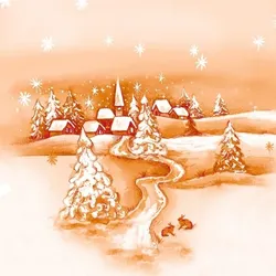 Mank Deckchen Silence, Tissue 9-lagig, 90 x 90mm, 250 Stück - Einweg Untersetzer Weihnachten