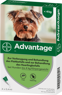 Elanco Deutschland GmbH ADVANTAGE 40 Lösung f.Hunde bis 4 kg 4 St 08613305