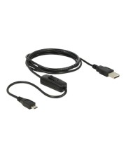 Delock USB-Kabel 5-polig Micro-USB Typ A nur Spannungsversorgung M bis USB M 1.5 m Schwarz (84803)
