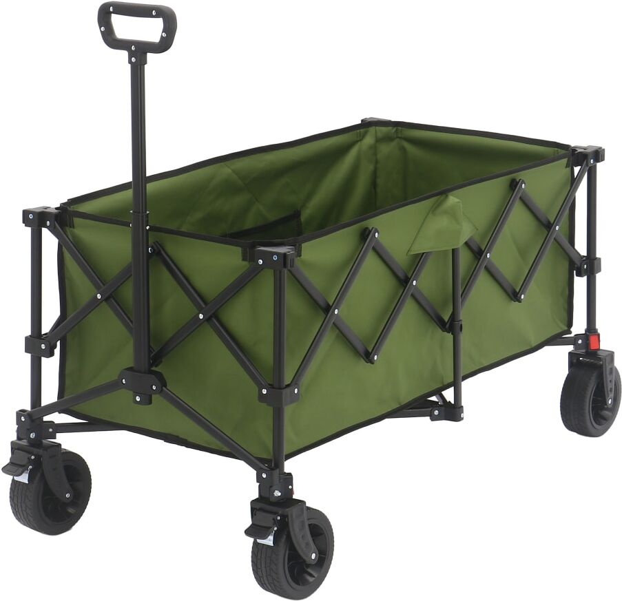 Axi Carrito de playa plegable verde - metal - 115 x 58 x 99 cm