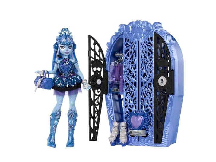 Monster High Skulltimate Secrets Pop en Accessoires Set, Monster Mysteries Abbey Bominable met Verkleedkast en meer dan 19 Verrassingen, waaronder kleren, HXH87