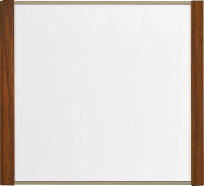 moedel Türschild LMH, Aluminium- und Holzrahmen, Holzart wählbar, Polyester-Abdeckung, Klebemontage, B 159,5 x H 150,5 mm, bronze/Nussbaum