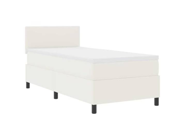 PUGYNBK Boxspringbett, cremefarben, 100 x 200 cm, Cordstoff Verstellbares Kopfteil, mittlere Festigkeit, Taschenfederkerne, Holzrahmen