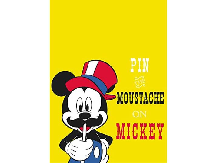 Komar Mickey Mouse Moustache - Dimensions : 50 x 70 cm Tableau Mural Affiche Impression d'art (sans cadre) Disney