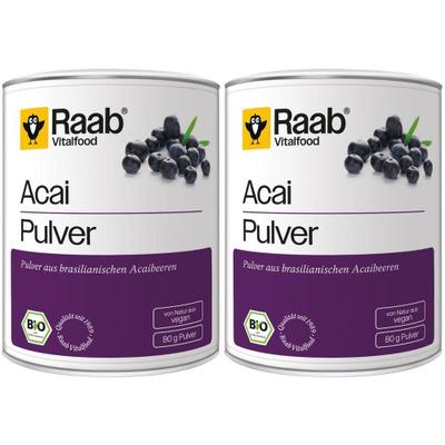 Raab Vitalfood Acai Pulver Bio 2x 2x80 g