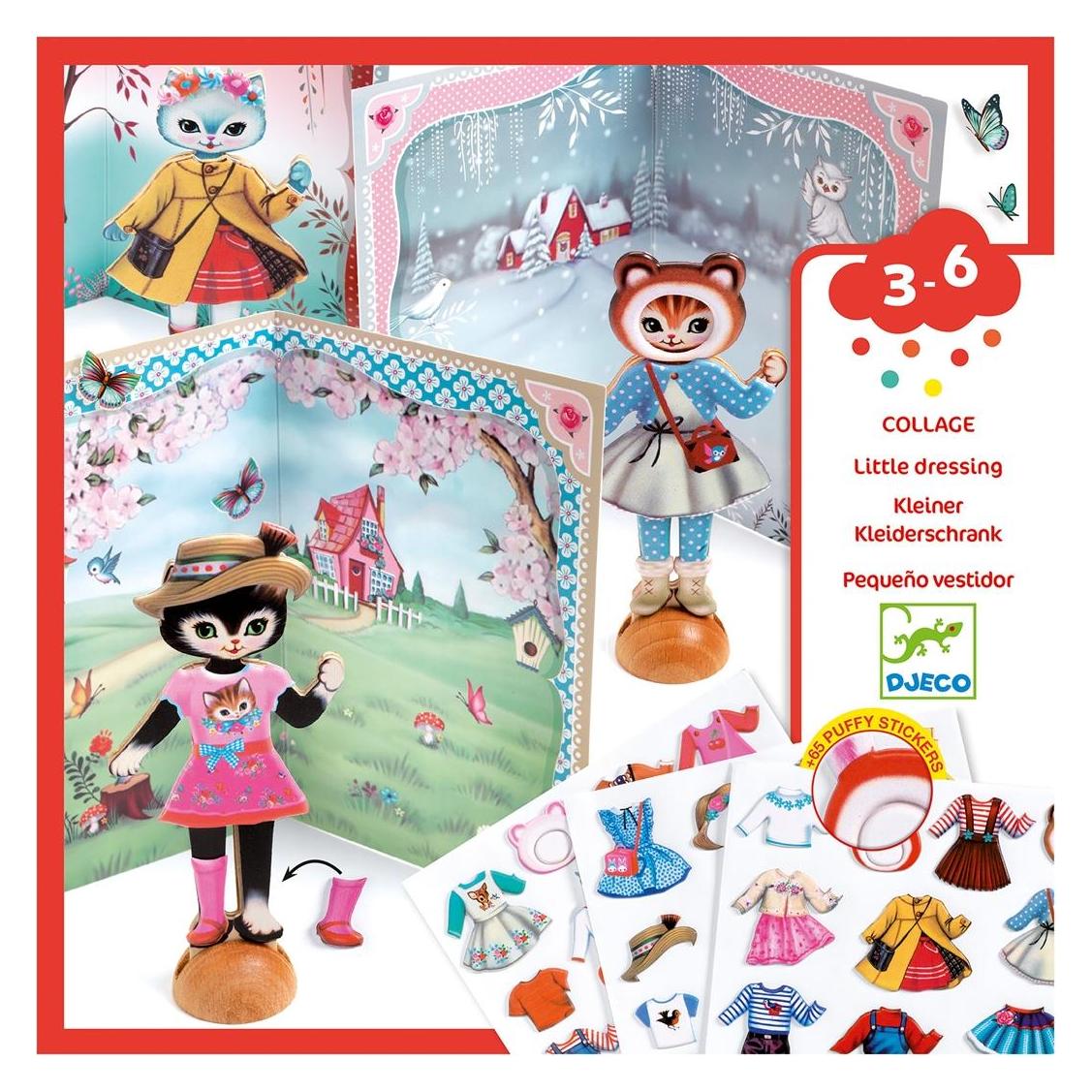 Djeco Stickercollage Kleiner Kleiderschrank (45 Sticker) (5409859)