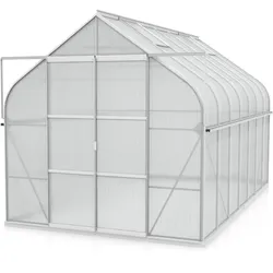 Vitavia Gewächshaus "Dione 11500" inkl. Stahlfundamentrahmen,aluminium eloxiert,11,5 m2