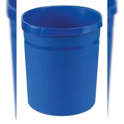 PROREGAL SparSet 4x Klassischer runder Papierkorb aus Kunststoff | 18 Liter | HxØ 35x31,2cm | Blau
