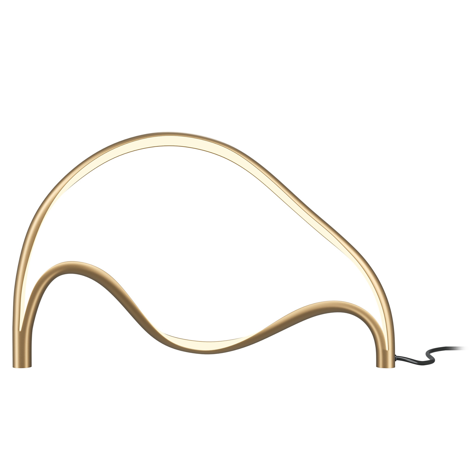 Maytoni Plons LED-tafellamp, goud/messing, 12W, warm wit licht
