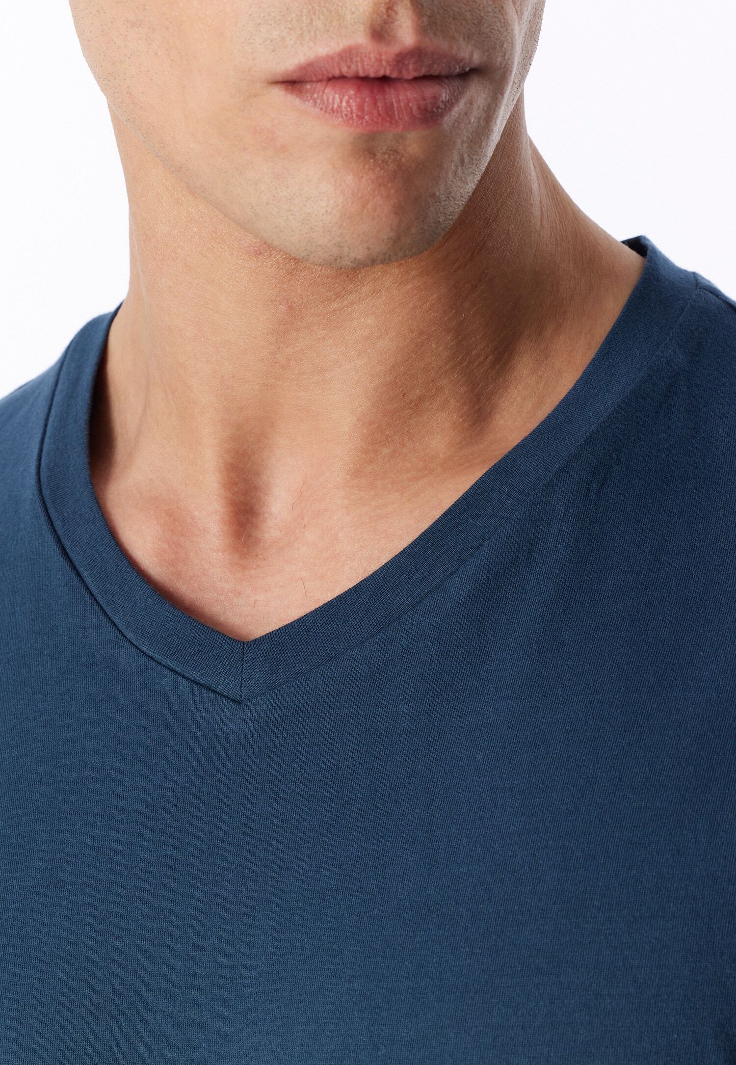 Pyjama SCHIESSER "Casual Essentials", Herren, Gr. 52, blau (860, tiefblau), Single Jersey, Obermaterial: 100% Baumwolle, Homewear-Sets Pyjama