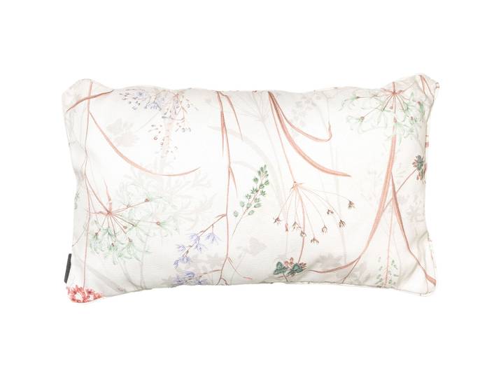 Deko-Kissen Outdoor, Blumenmuster weiss, 30 x 50 x 10 cm