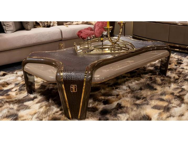 Xlmoebel Couchtisch Eleganter Brauner Kaffeetisch für stilvolle Wohnräume, Made in Europa
