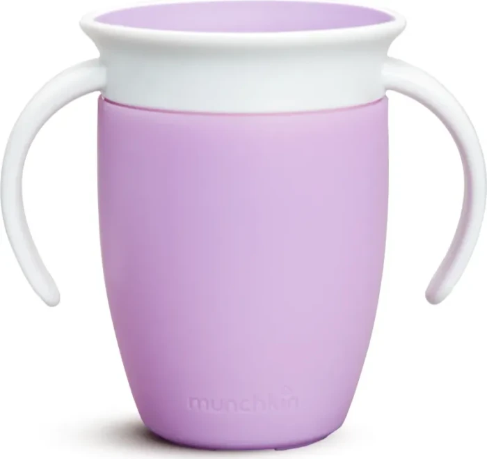 Munchkin Miracle 360° Trinklernbecher, 207 ml, ab 6 Monaten, violett