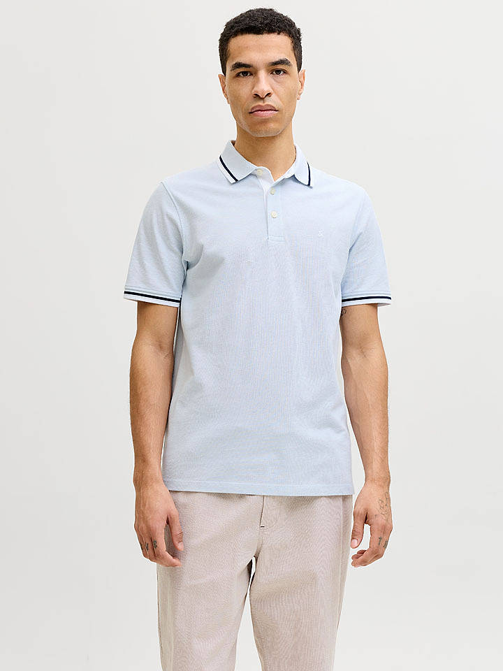 Jack & Jones Poloshirt "Paulos" in Hellblau - XXL